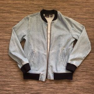American apparel jeans bomber jacket